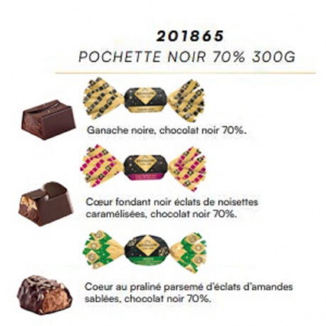 Pochette Papillotes noir 70% - 300g Révillon