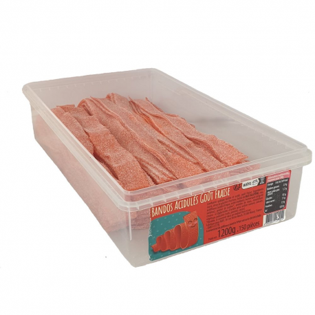 Bandos fraise couleur rouge - boîte de 150