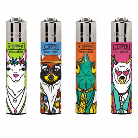 Briquets Clipper décors Hippie 1