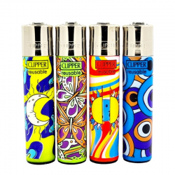 Briquets Clipper décors Hippie 2
