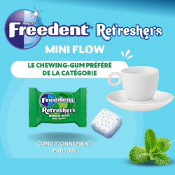 Freedent Refresher's menthe verte Flowpack accompagnement café