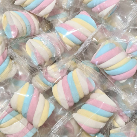 Guimauves torsadées couleur s/cello - 500g