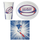 Assiettes décor rugby par 10