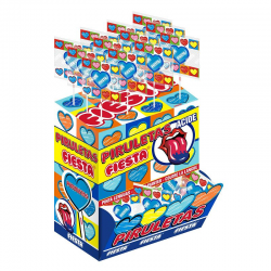 Sucettes coeurs mûres acides piruletas - boîte de 80