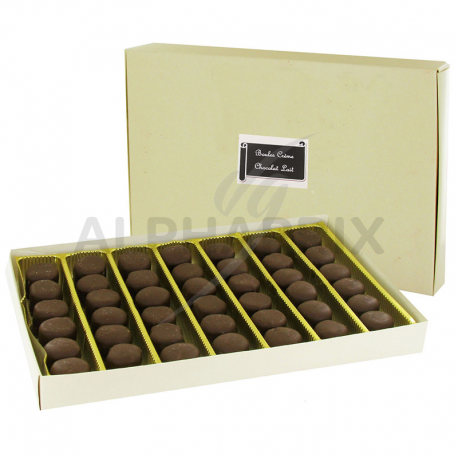 PRECOMMANDE Boules crème et chocolat au lait - boîte de 500g