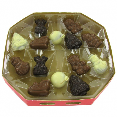 Boîte chocolat figurines praliné 195g