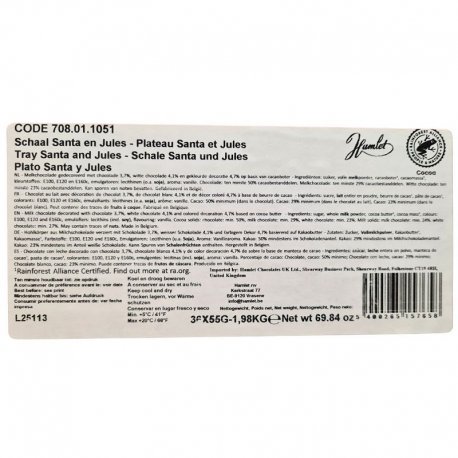 Plâteau Pères Noël et Elans - moulages décorés 55g