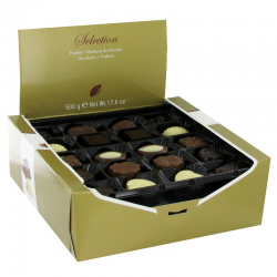 Coffret selection chocolats belges assortis 500g