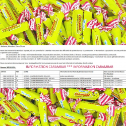 Carambar Mini au caramel Kg (environ 260 pièces)