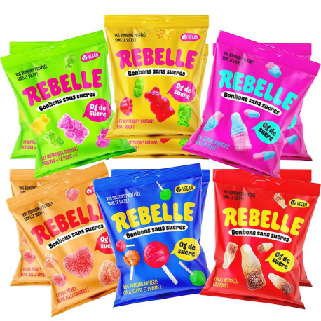 Présentoir 216 sachets assortis s/s Rebelle