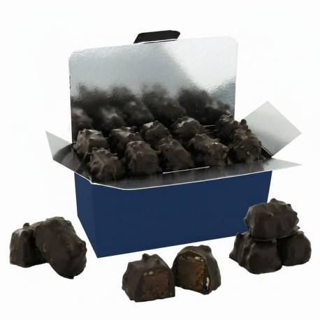 PRECOMMANDE Malakoffs praliné noir à l'ancienne - ballotin 250g