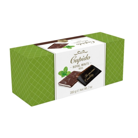 Plaquettes chocolat. noir à la crème de menthe - 200g