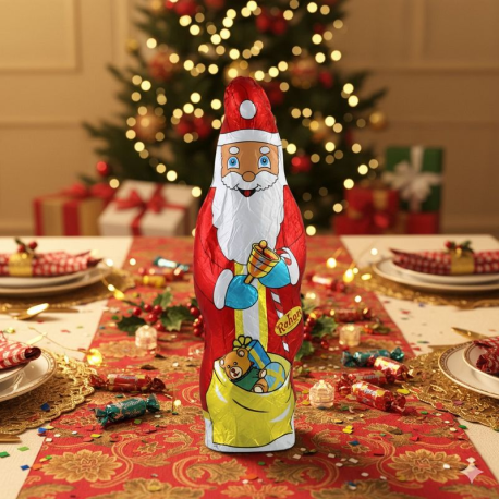 Pères Noël chocolat s/alu 100g 21,7cm
