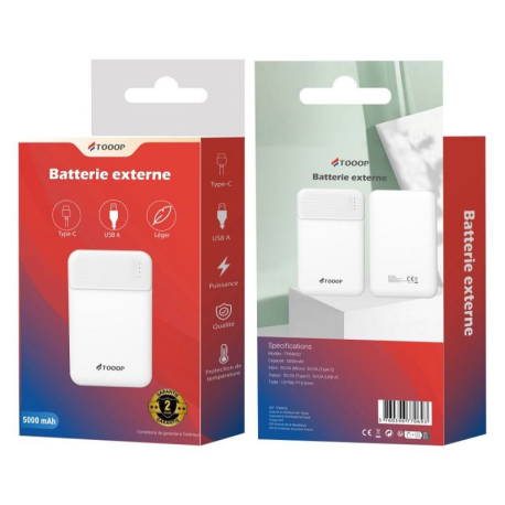 Batterie externe 5000 mah TOOOP