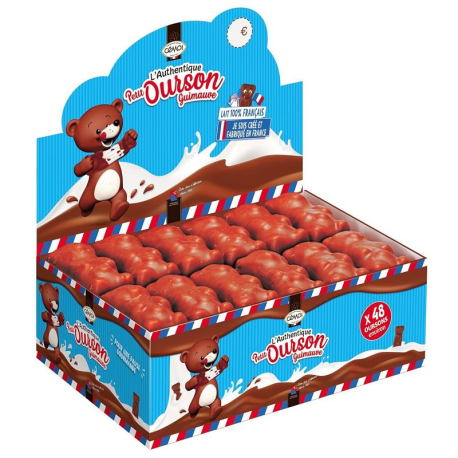 ~Oursons guimauve et chocolat au lait - boîte de 48