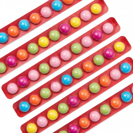 Blisters de 10 crazy gummy bille bubble