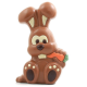 ~Moulages Lapin Carotte colorés Lait 180g 16cm
