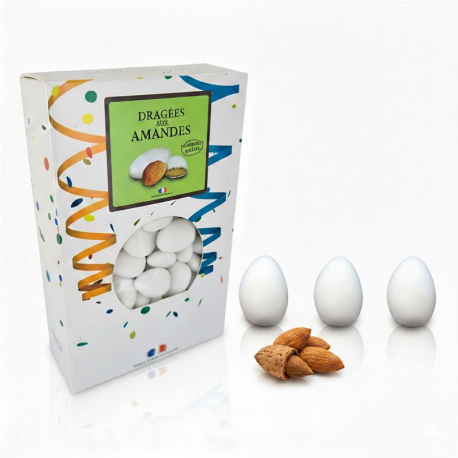 Dragées amande de provence blanc mat 500g