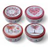 ~Boîte métal biscuit 150g décor assorti ... "I Love You"