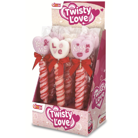 Sucettes Twisty Love en Display