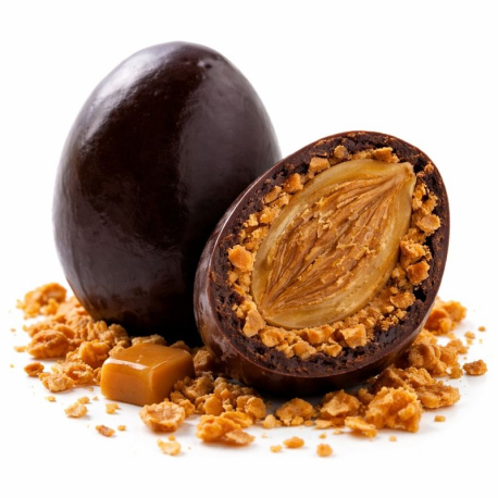 ~Oeufs chocofeuilleté praliné noirs 1Kg Pécou
