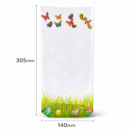 Sachets 140x305 fond carton papillons par 100