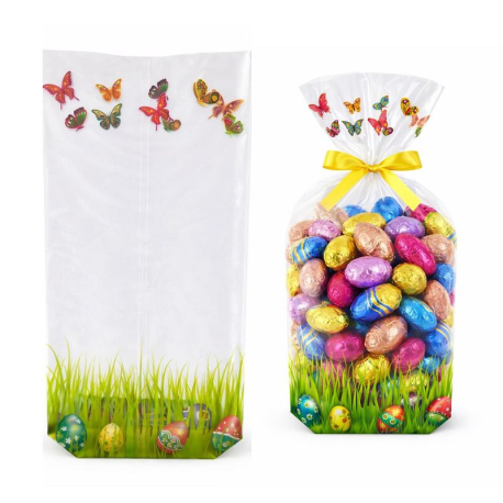 Sachets 140x305 fond carton papillons par 100