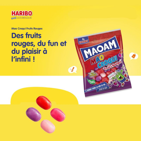 Haribo 120g Mao Croqui fruits rouges sachets