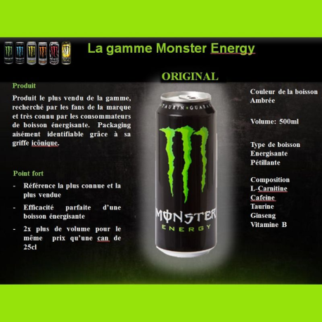 Monster Energy vert boîte 50 cl