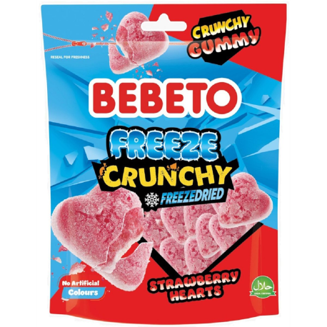 Freeze Crunchy coeur fraise Bebeto 35g