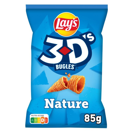 3D's Buggles Lay's salé nature 85g - NOUVEAU Conditionnement de 22