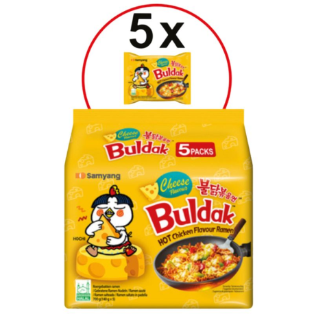 Nouilles Poulet épicé et fromage Samyang 5x140g