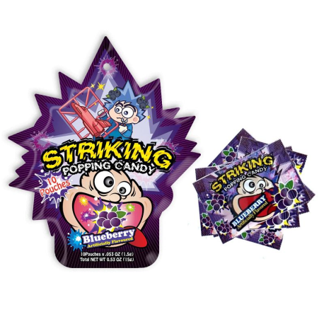 Striking Popping Candy Myrtille 15g en Display