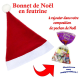 Bonnet enfant Noël feutrine 27.5x38cm rouge