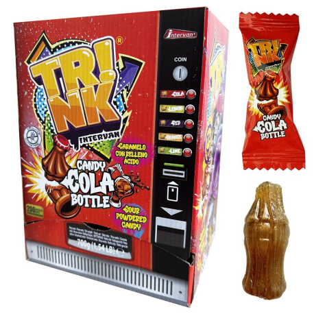 Bonbon forme bouteille Trink cola en Display de 200