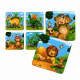 Puzzle Dinosaures & Animaux - 14x14cm