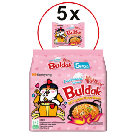 Nouilles Poulet piquant carbonara Samyang 5x130g