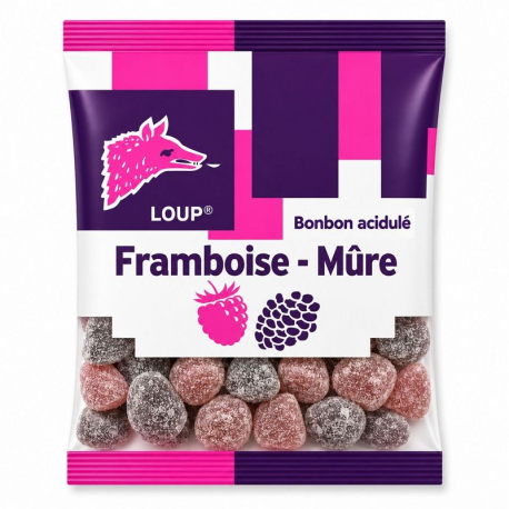 Gomme framboise mure sachet de 100g