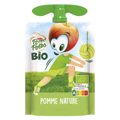 PRECOMMANDE Gourdes Pom'Potes Pomme nature BIO 90g sans sucre ajouté