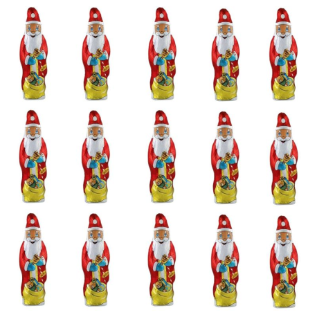 Pères Noël chocolat s/alu 100g 21,7cm