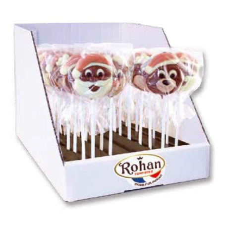 Sucettes chocolat Pères Noël Oursons Rennes assortis 18g PM