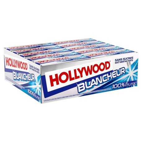 Hollywood Blancheur goût Menthe forte 100% Xylitol
