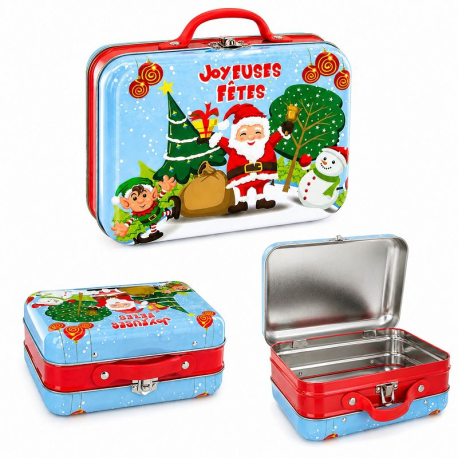 PRECOMMANDE Goûter Valisette métal Noël 12 confiseries
