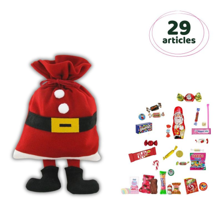 PRECOMMANDE Sachet Hotte du Père Noël 29 confiseries