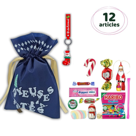 PRECOMMANDE Sachet pochon + Porte-clés 12 confiseries