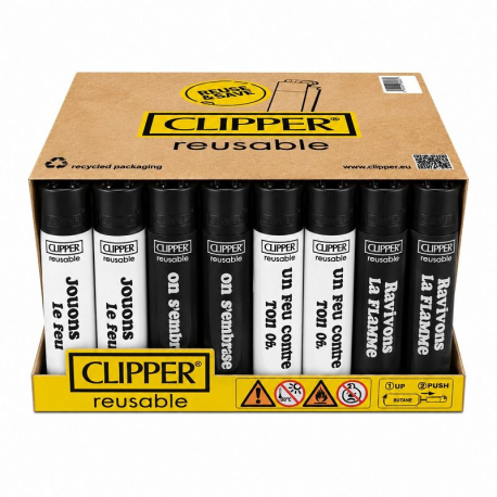 Briquets Clipper décors Flamme entre nous