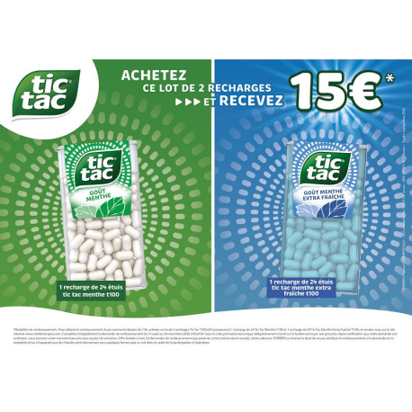 ~Colis Tic Tac T100 rentrée - 15€ remboursés jusqu'au 30/09