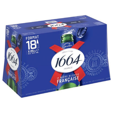 1664 blonde verre pack de 18x25cl
