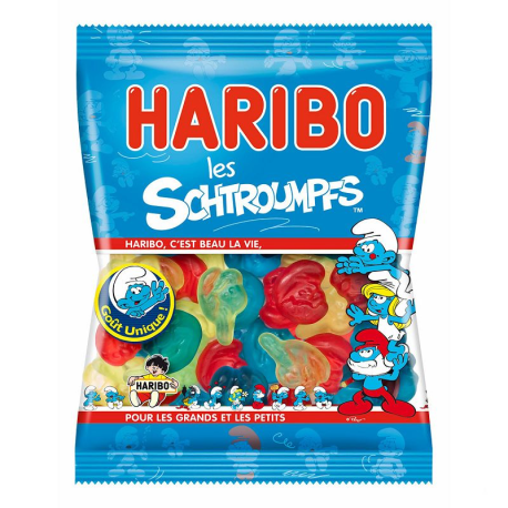 Haribo mini sachets Schtroumpfs lisses