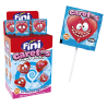 Sucettes Caretos fraises forme coeurs - boîte de 170